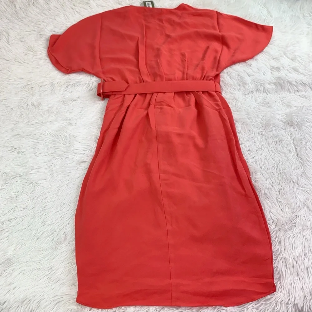 Trina Turk‎ Zest Short Sleeve V Neck Belted Faux Wrap Dress
